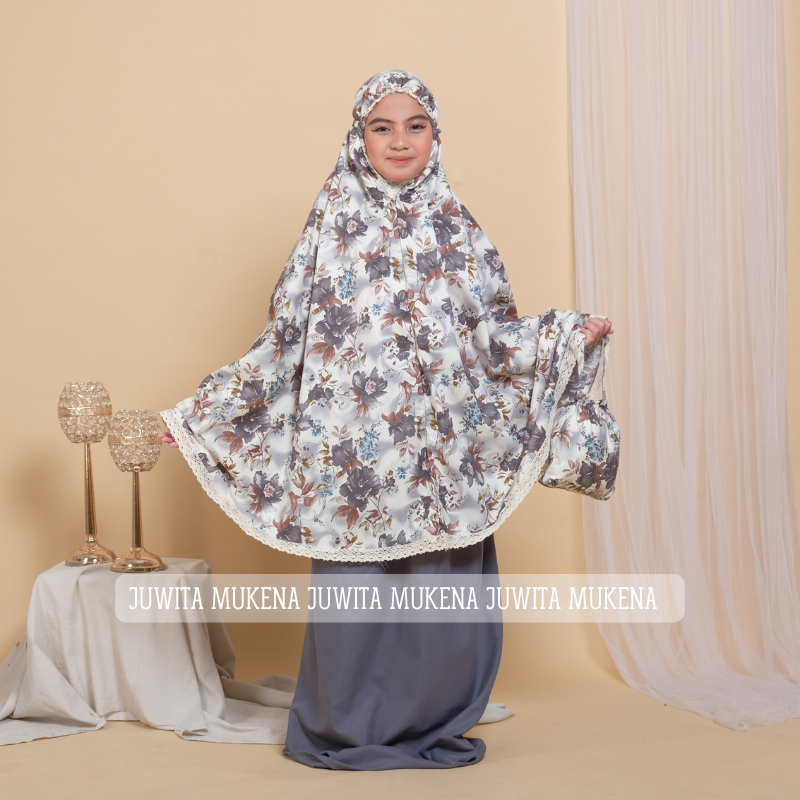 JUWITA - Mukena Anak Yasmin Umur 5 - 11 tahun Traveling Katun Premium