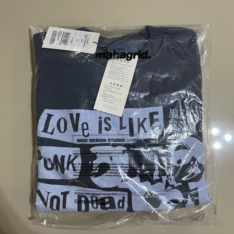 MAHAGRID LOVE PUNK PIGMENT SWEATSHIRT