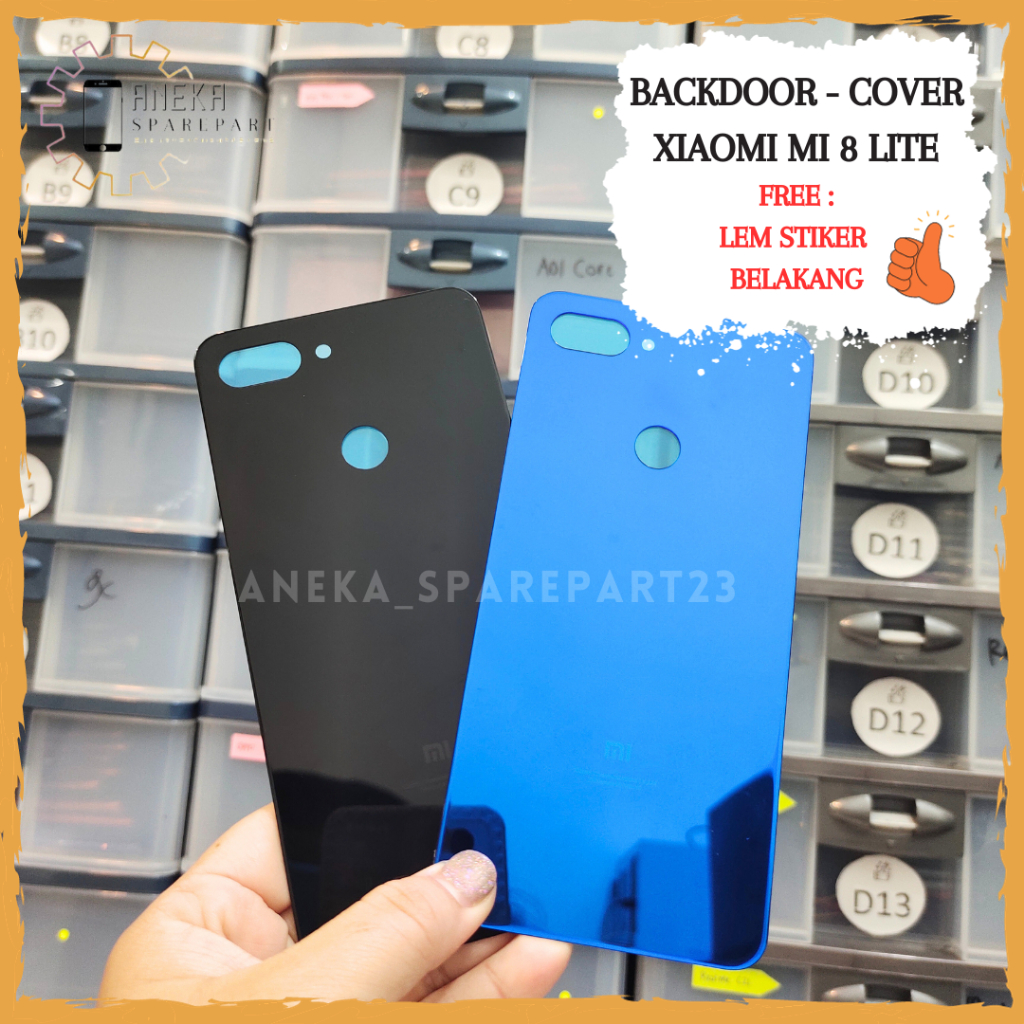Backdoor - Tutup Baterai - Housing Xiaomi MI 8 LITE - Back Casing Xiaomi MI 8 LITE