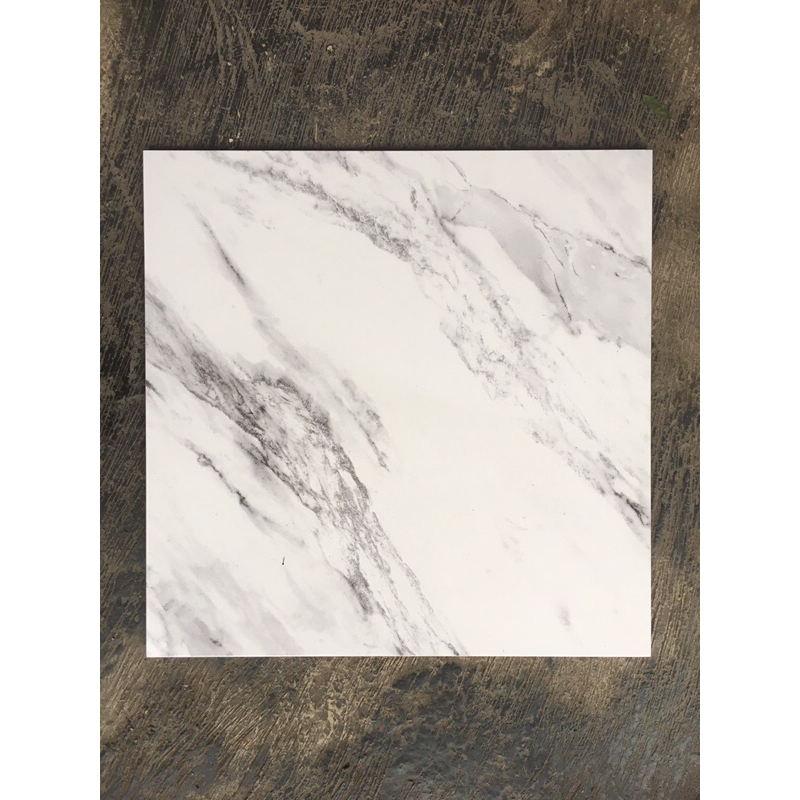 keramik 60x60 kilap glossy model granit putih carara cutting rectified