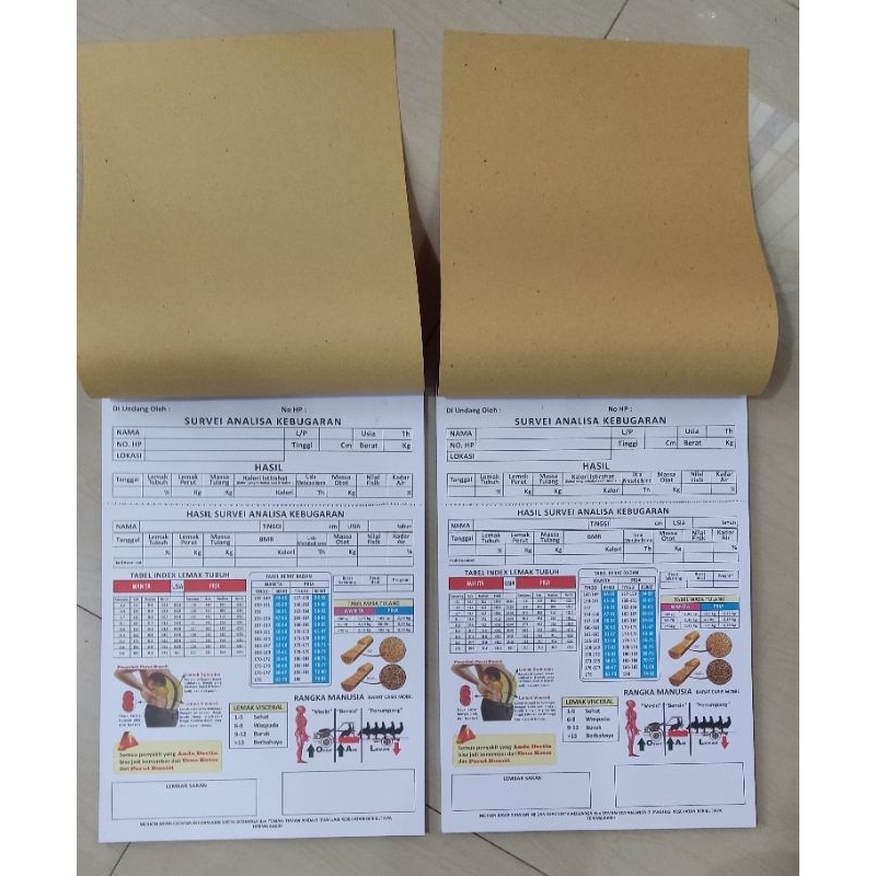 

Buku Analisa Kebugaran Buku Tanita Buku WE
