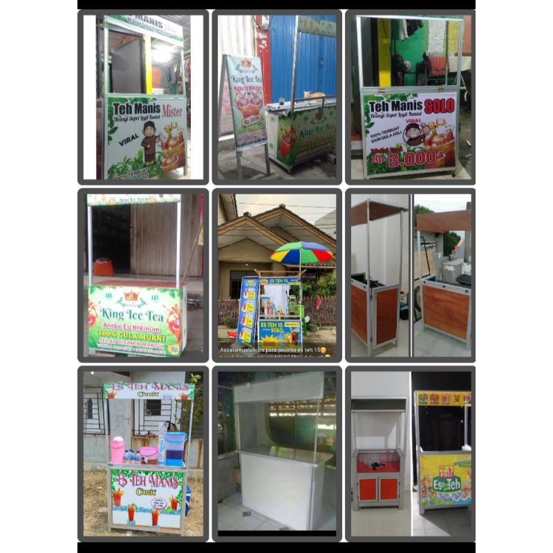 gerobak stand , booth portable