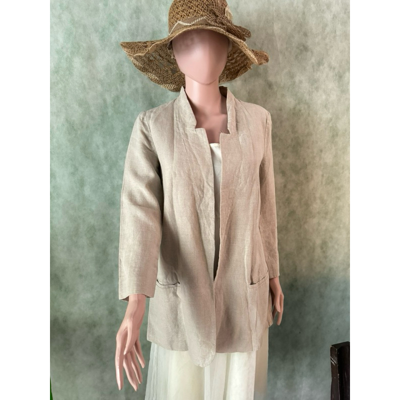 Preloved/Thrift Brown Blazer Coklat Zara Basic Korean Style