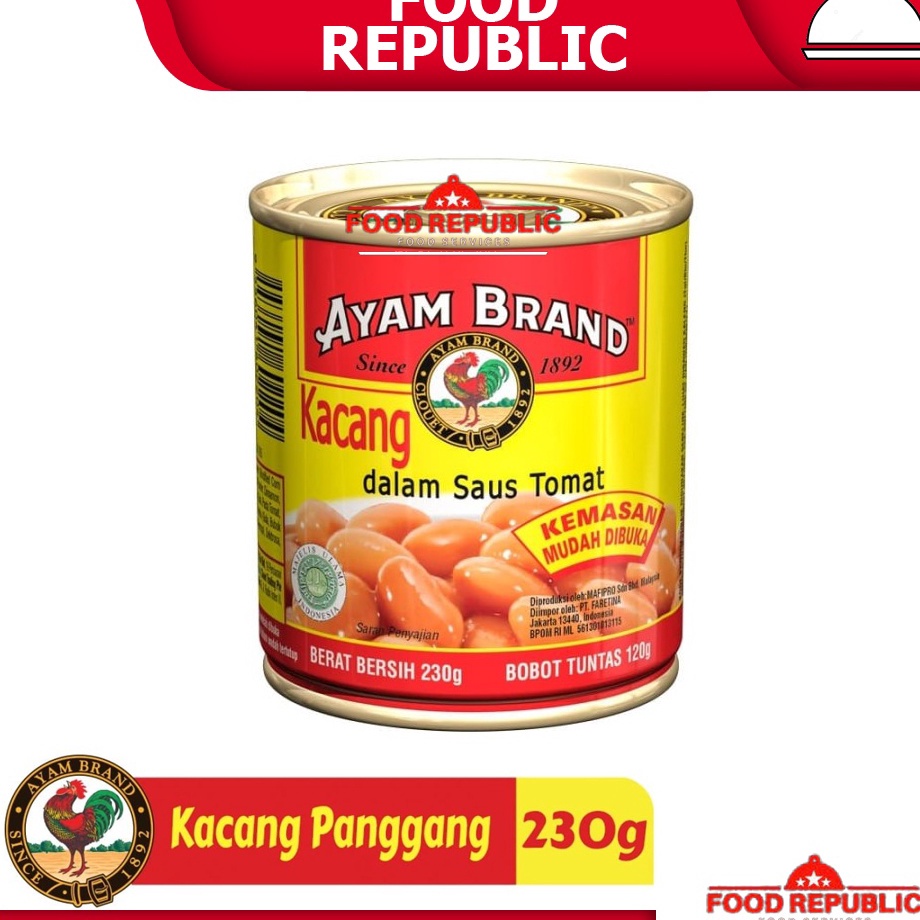 

Buruan Serbu AYAM BRAND BAKED BEANS 230 GR KACANG SAOS TOMAT HALAL TOMATO PASTE