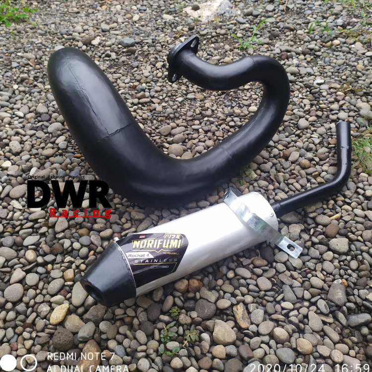 Knalpot Ninja Udang Trail Rxz Rgr Rx King Model KTM Black Doff Real Picture