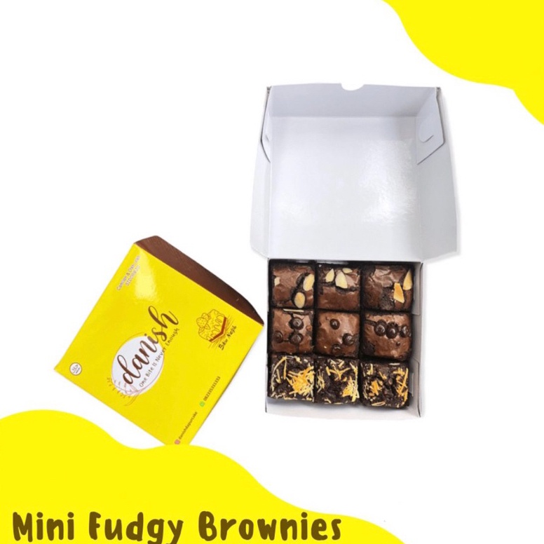 

Kirim sekarang Danish Mini Fudgy Brownies Panggang 10x10cm (9 potong) Nyoklat banget by danishdapurcake