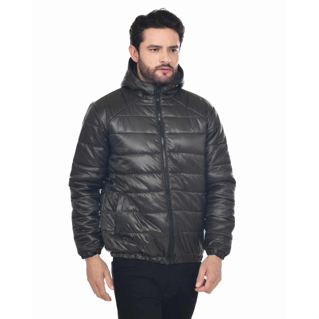Jaket Gelembung Pria Hijau Army