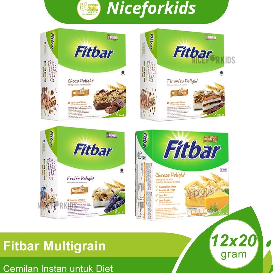 

See Here Fitbar Camilan Instan Kemasan Box isi 12 (20gr) / Cemilan untuk Diet