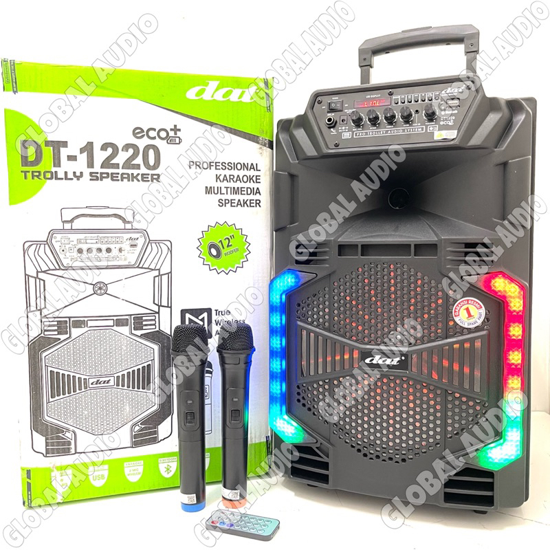 Speaker Portable Wireless DAT DT 1220 ECO+ Original Bluetooth 12 inch DAT 1220 Free 2bh Mic Wireless