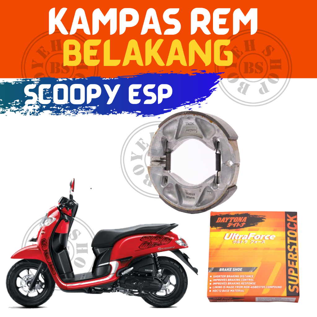 KAMPAS REM BELAKANG TROMOL SCOOPY ESP DAYTONA 5059