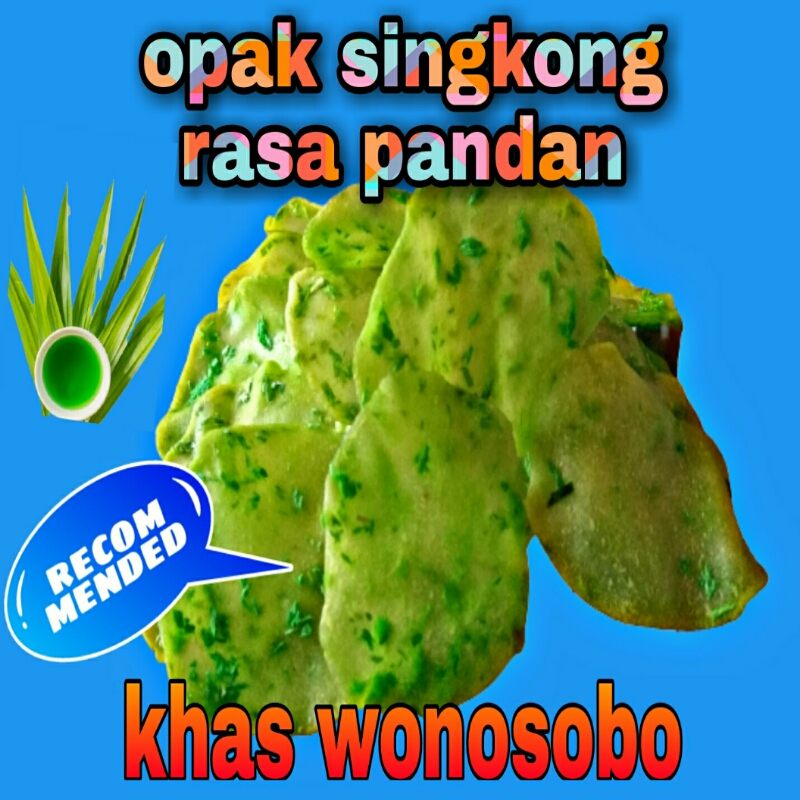 

snack opak cemilan camilan kripik keripik krupuk kerupuk singkong mentah rasa pandan enak sehat kiloan grosir 1 kg khas wonosobo