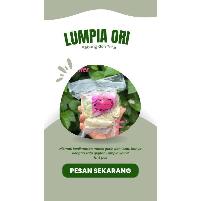 

Lumpia Original isi 5 pcs Rebung dan Telur frozen vacum oleholeh khas semarang