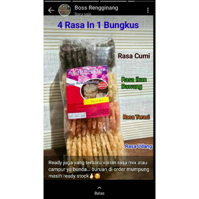 

rengginang rasa mix atau campur/ rengginang mentah/ rengginang khas situbondo/ boss rengginang/ rengginang situbondo/ krupuk rengginang