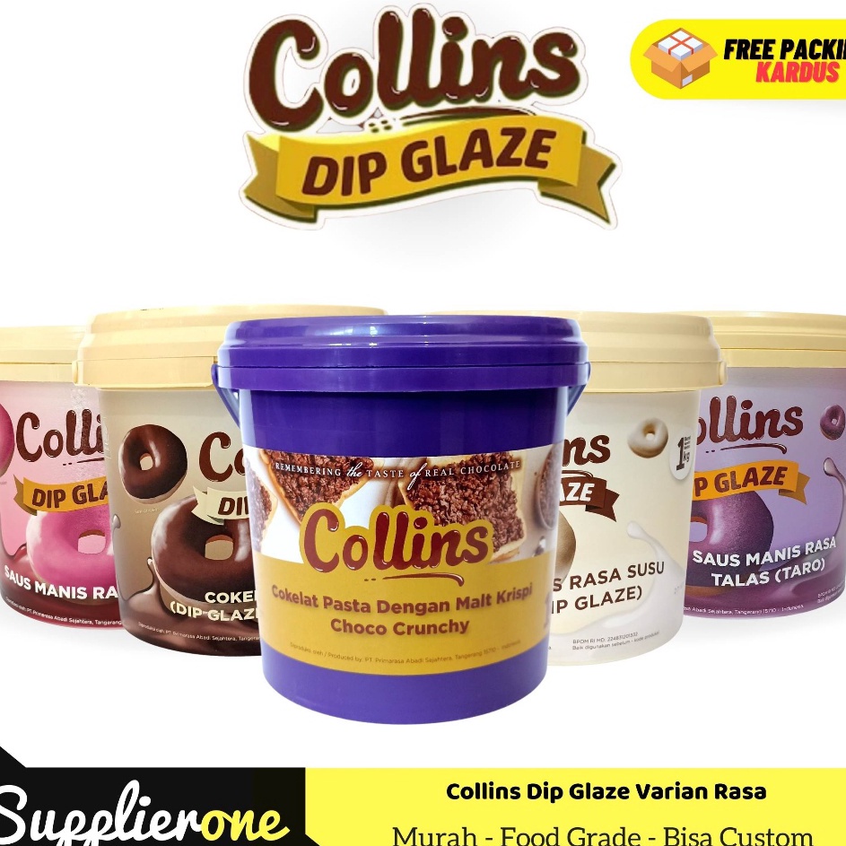 

Klik Pesan Collins Dip Glaze 1 kg / Collins Choco Crunchy / Collins Coklat / Collins Tiramisu / Collins Strawberry / Collins Taro / Collins white 1 kg
