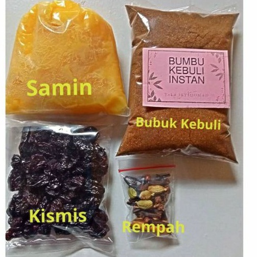 

Yang terbaru Bumbu nasi kebuli untuk 2 liter beras dengan rempah, minyak samin dan daun kari bonus kismis