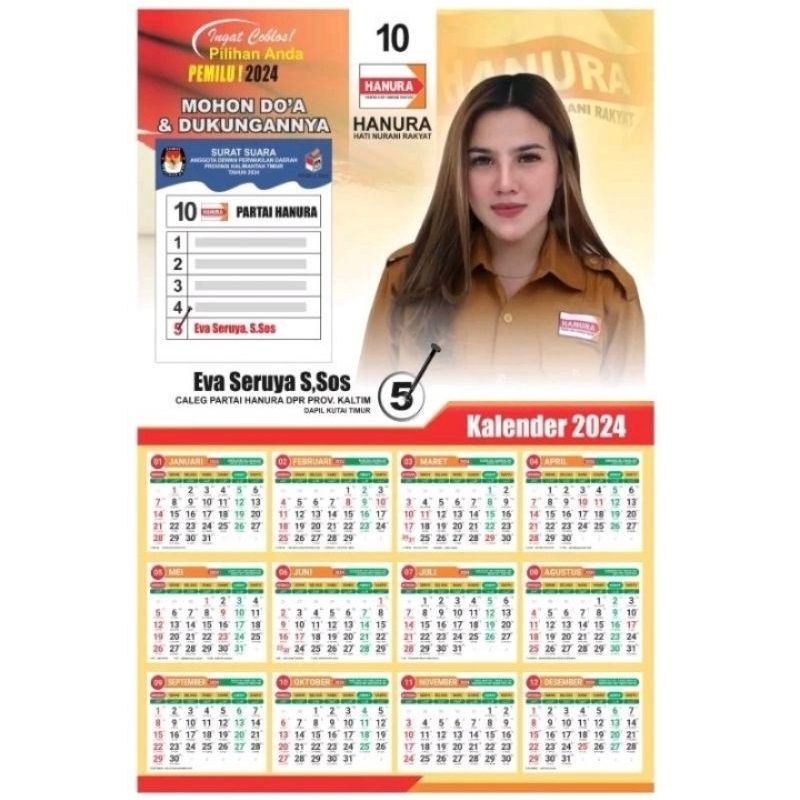 

Kalender Caleg/kalender partai 2025 kampanye Caleg Custom