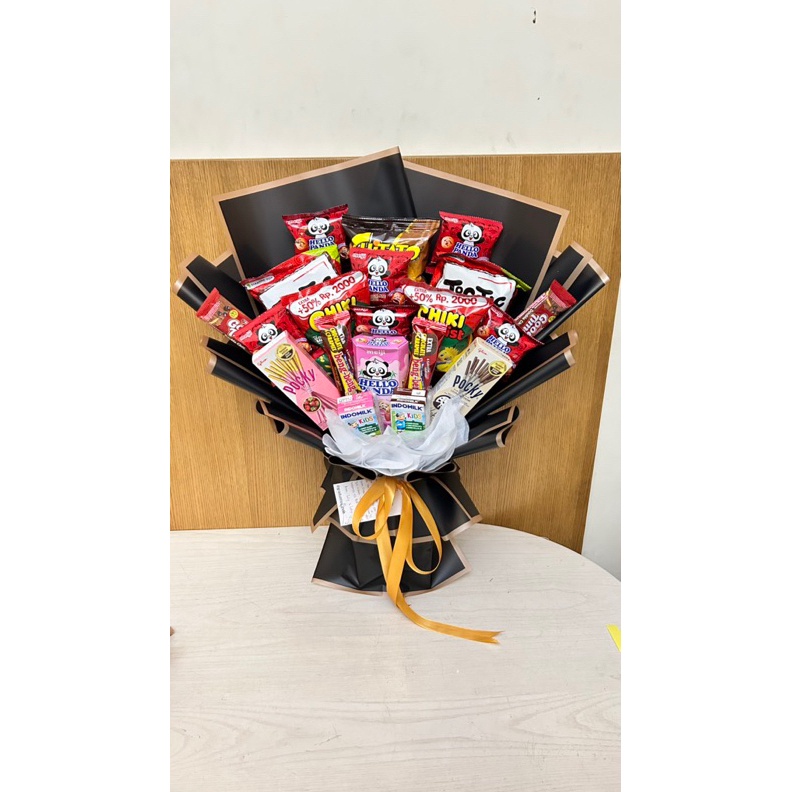 

✨12.12✨ COD buket jajan wrapping premium dengan jajan bermacam-macam grosir