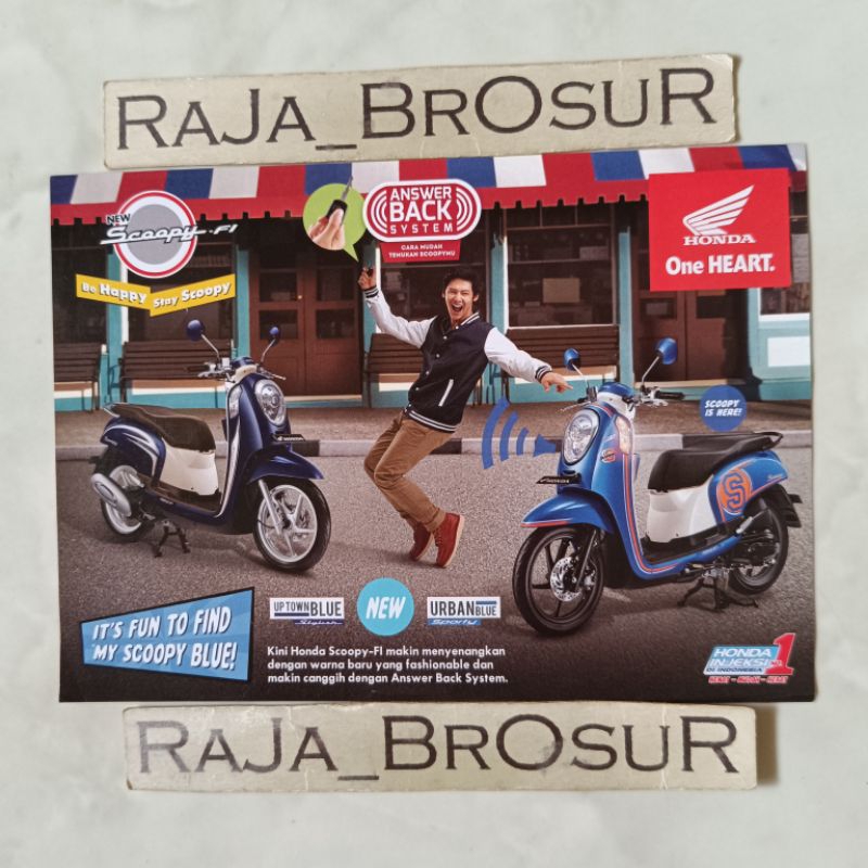 Poster brosur katalog flyer mini Honda Scoopy FI Injeksi - 2 2014