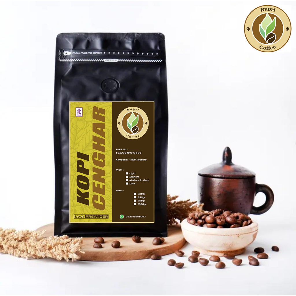 

Bupri Coffee - Kopi Cenghar Kopi Bubuk Robusta Special Kopi Asli Kopi Alami 1Kg