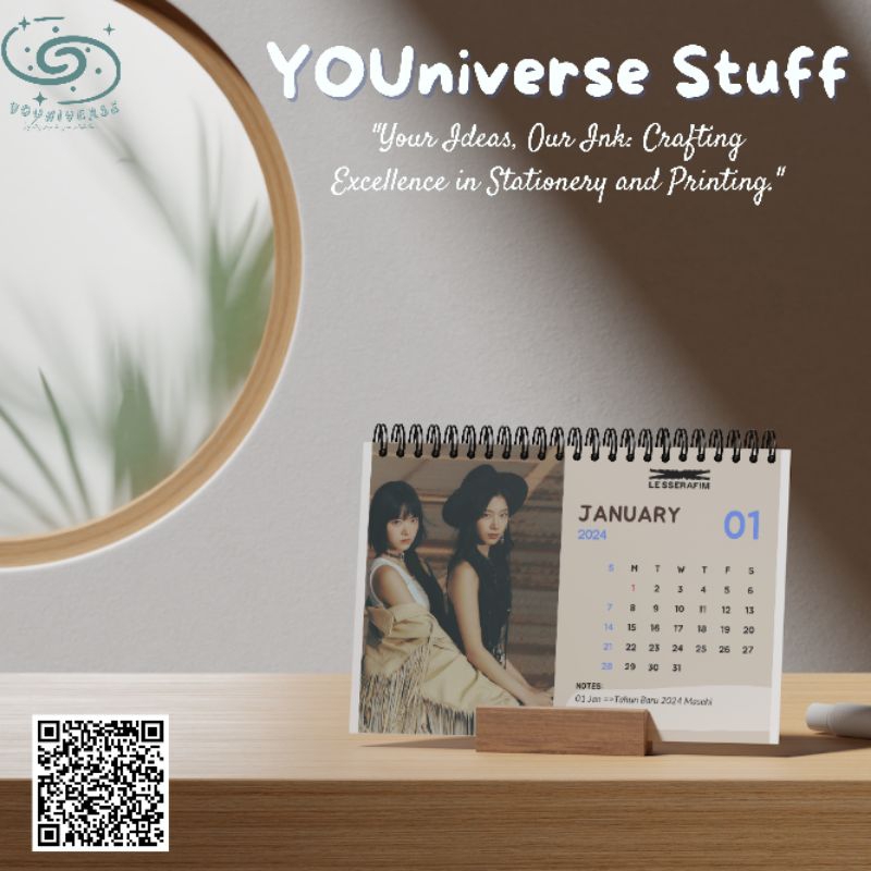 

LE SSERAFIM UNFORGIVEN Kalender Meja 2024 / Desk Calendar 2024 A5 murah 2025