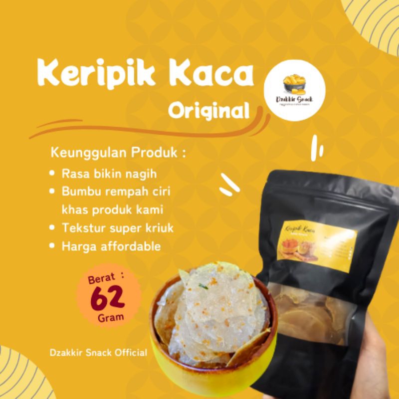 

Keripik Kaca Bumbu Rempah isi 62gr Original