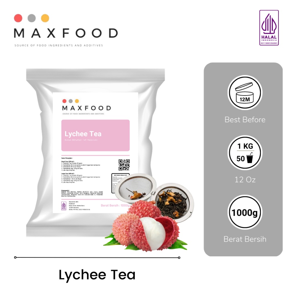 

WSHJ6717 【MEGA SALE】 Lychee Tea/ Teh Leci/ Bubuk Minuman Lychee Tea/ Lychee Tea Powder 1 KG