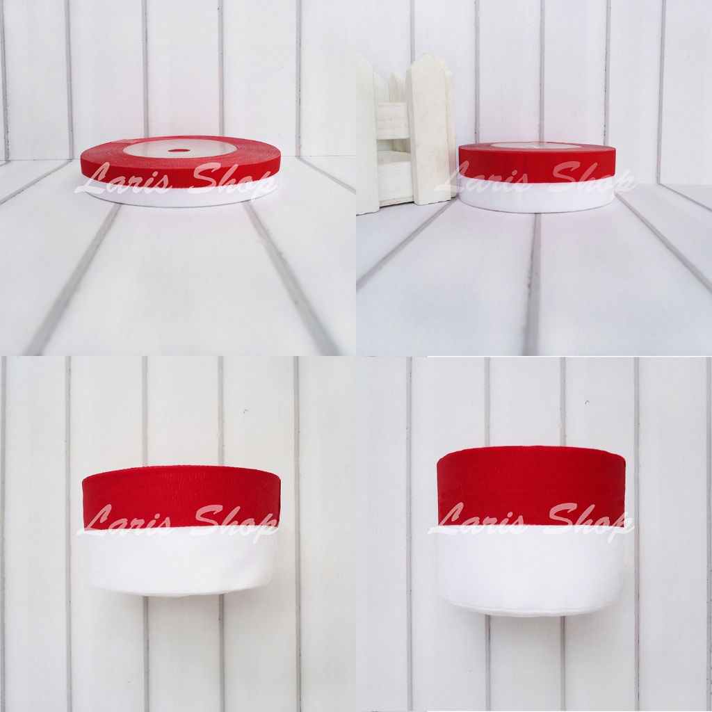 

Pita Bendera Merah Putih 1/2 inch, 1 inch, 1 1/2 inch, 2 inch untuk Pita Piala Medali