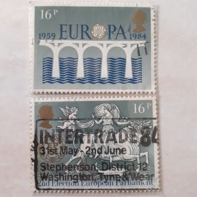 

Perangko Inggris Britania Raya 25th Anniversary of C.E.P.T. Tahun 1984 set 2pcs