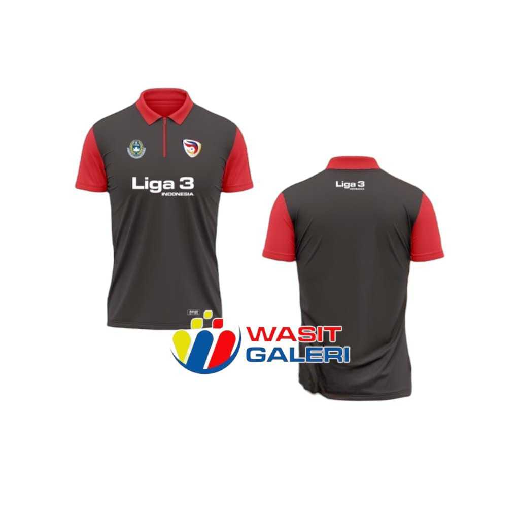 POLO T shirt / BAJU WANGKI LIGA 3 INDONESIA (LOGO : PSSI - LIGA 3 - LIGA 3 INDONESIA, BELAKANG - LIG