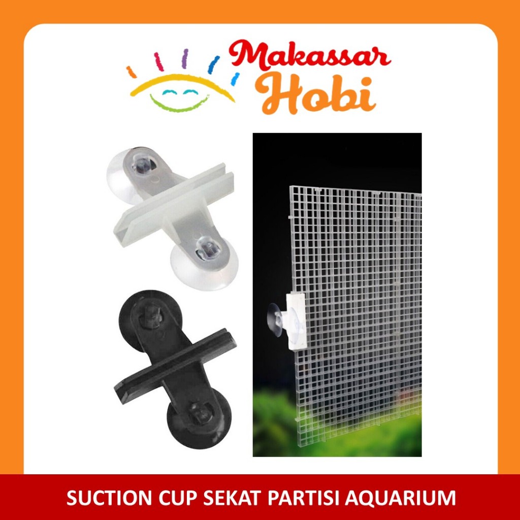 Suction Cup Dop Sekat Kaca Partisi Plastik Akuarium Aquarium Divider