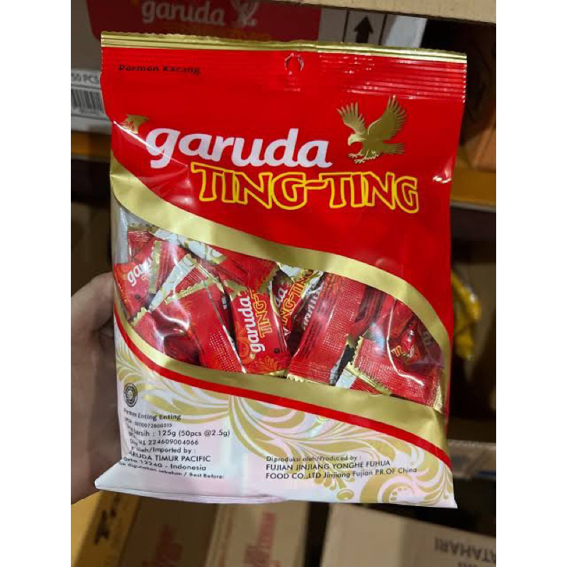 

Permen Ting Ting 1pack isi 50biji / Permen Garuda / Garuda Ting Ting / Permen Kacang Garuda / Permen Kacang Ting Ting