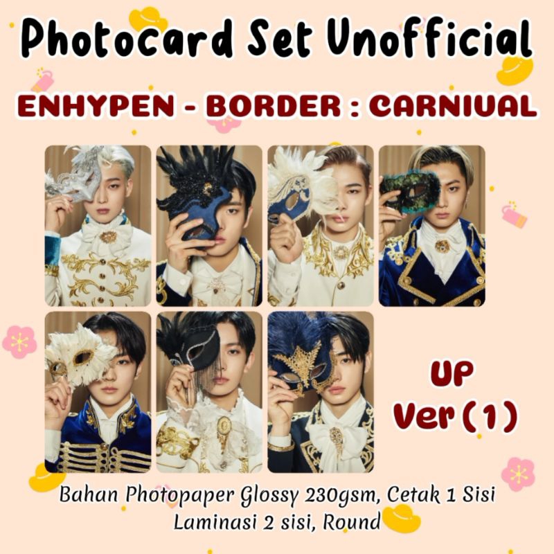 Photocard Unofficial ENHYPEN - BORDIR : CARNIVAL / Photocard ENHYPEN / BORDER : CARNIVAL