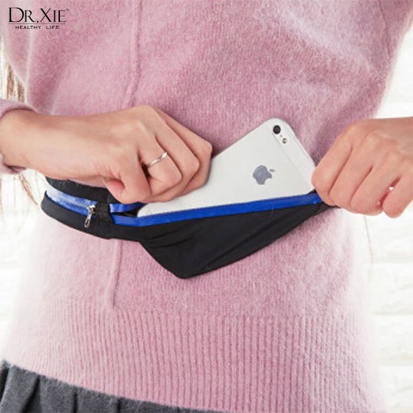 Tas Pinggang Olahraga/ Tas Lari Anti Air / Running Belt Waterproof / Tas Pinggang Jogging Double Poc