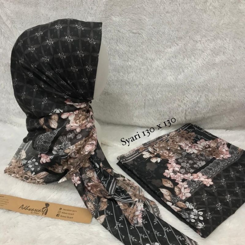 Hijab Voal Premium Syari/Hijab Segi Empat/Voal Motif Flash Sale