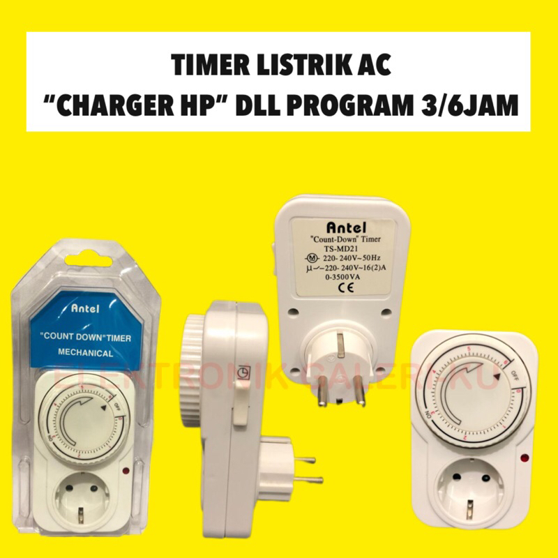TIMER LISTRIK AC CHARGER HP DLL PROGRAM 3/6JAM