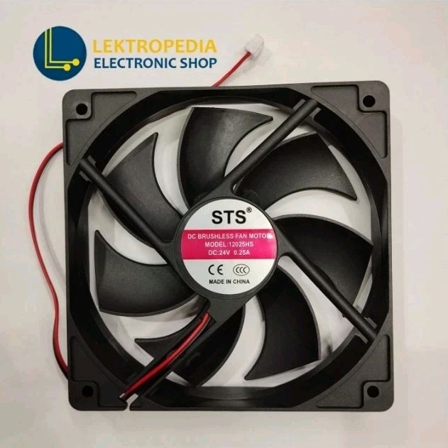 Fan DC 24V 12cm Kipas Cooling 12 cm 24 V Volt 12x12 Pendingin exhaust 24volt