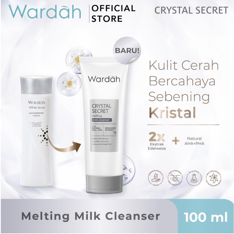 WARDAH CRYSTAL SECRET MELTING MILK CLEANSER / WARDAH CRYSTAL SECRET MILK CLEANSER / WARDAH MILK CLEA