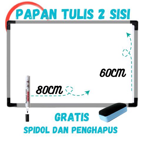 

12.12 STOK READY Termurah !!! Papan Tulis Belajar White Board Ukuran 50 x 70 dan papan 60 x80 Free Spidol Dan Penghapus ( COD ) gas !!