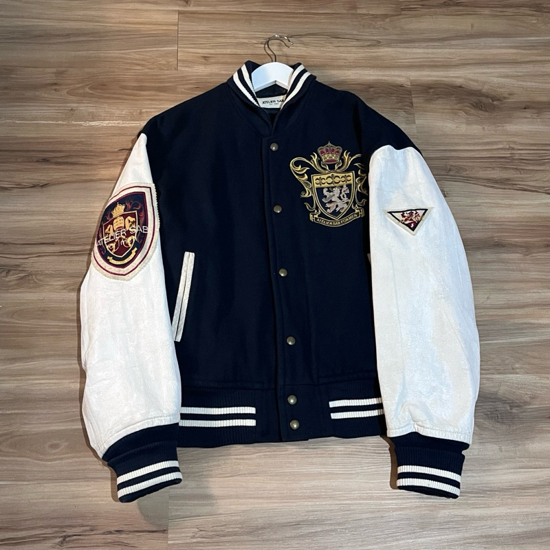 Vintage Varsity Leather Atelier SAB Rare Boxy Fit