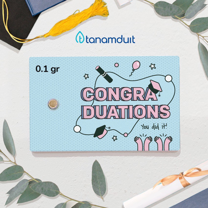 12.12 ✨Promo✨ tanamduit Emas Logam Mulia Ucapan Graduation [0,1-0,5 gram] 