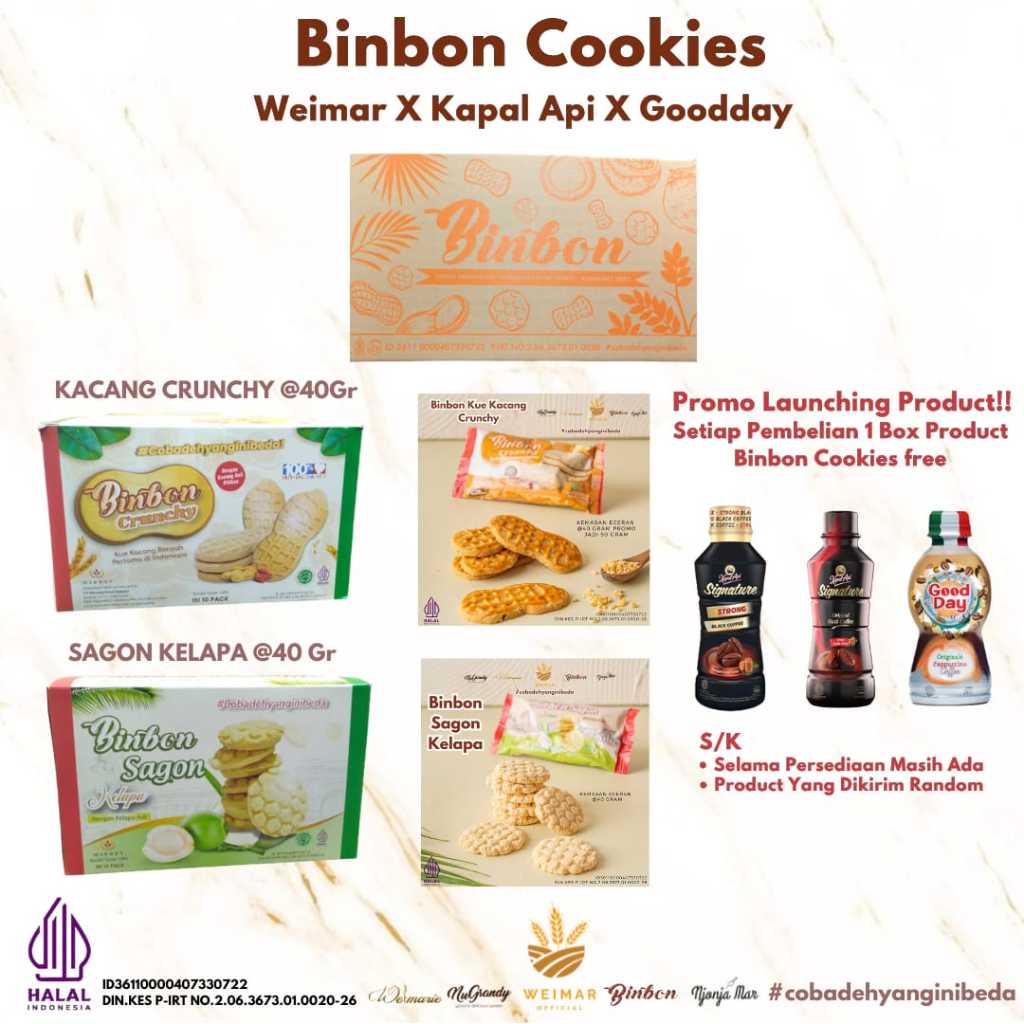 

Kue Kacang Kue Sagon Binbon Packing Series /Dus Weimar