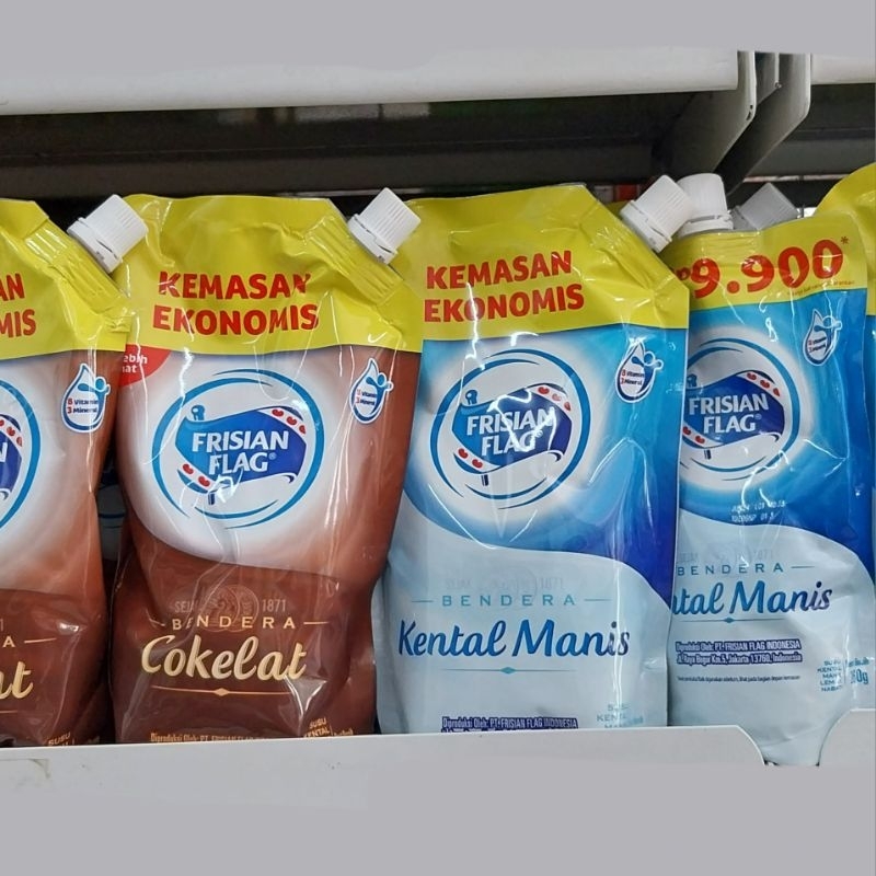 

SUSU FRISIAN FLAG/INDOMILK POUCH 545GR COKELAT/PUTIH KENTAL MANIS