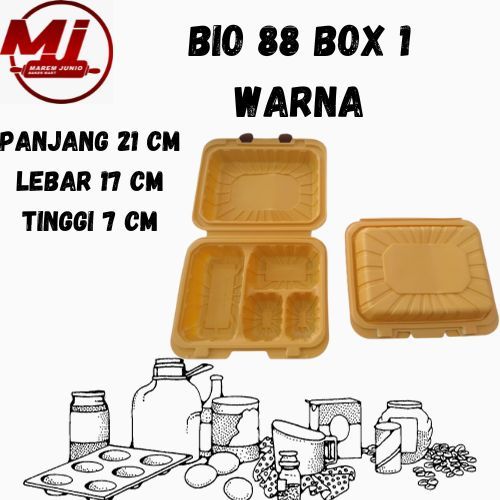Bio 88 Box 1 Warna Tempat Makan isi 10 Pcs