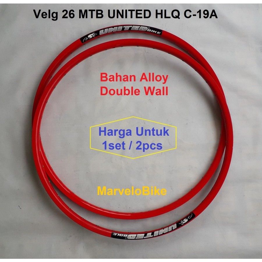 Rim Velg Sepeda 26 MTB United 36 Hole