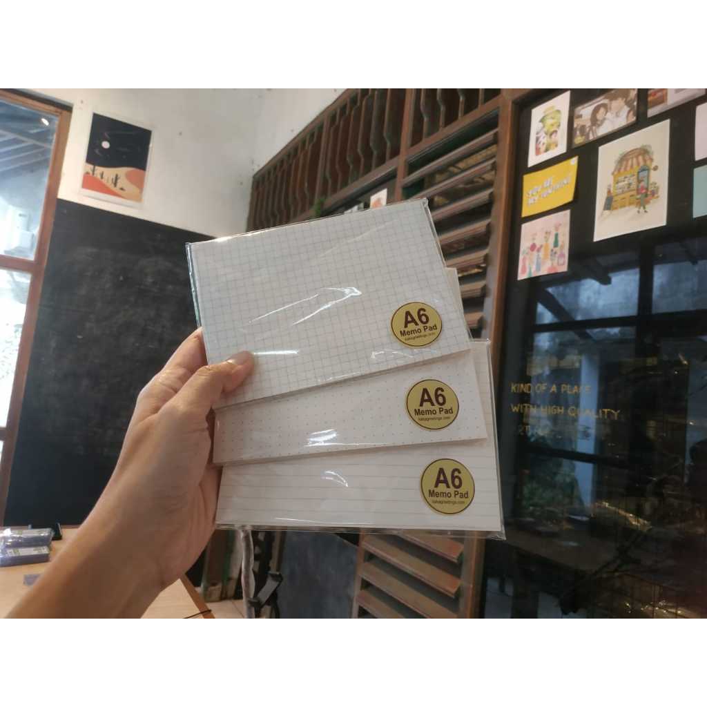 

KAKA GREETINGS Memo Pad 60GSM 80GSM / Rule - Dot - Grid / Kertas Catatan A6 B7
