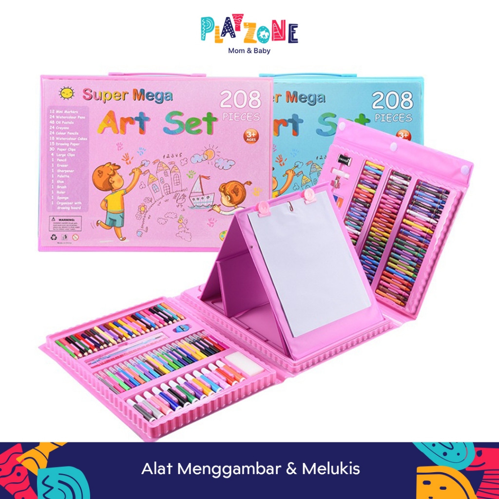 

Play Zone COD Crayo Warna Anak Set 208 & 150 Pcs / Art Full Set / Krayon Mewarnai Anak / Pensil