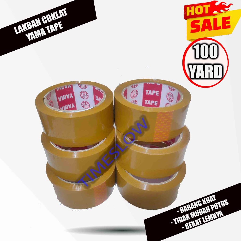 

Lakban Bening / Coklat 45MM x 100 Yard YAMA Tape