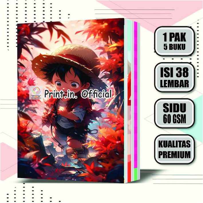 

Buku Tulis Custom Cute Luffy Baby One Piece 38 Lembar / Buku Tulis Sekolah