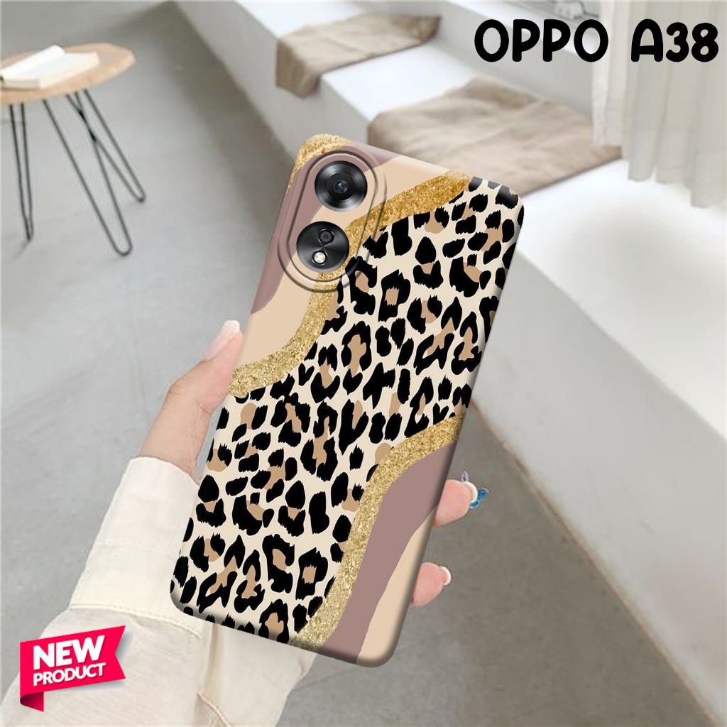 Case Case OPPO A38 Case Motif LEOPARD Softcase Hardcase 3D Full Printing Softcase Case Doff Case Ful