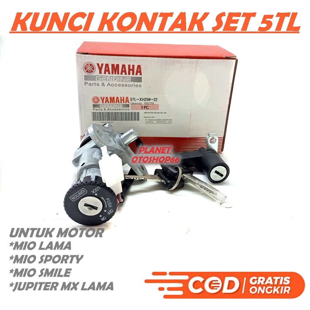 KUNCI KONTAK KEY SET MIO LAMA MIO SPORTY MIO SMILE 1 SET DEPAN BELAKANG / KUNCI JOK